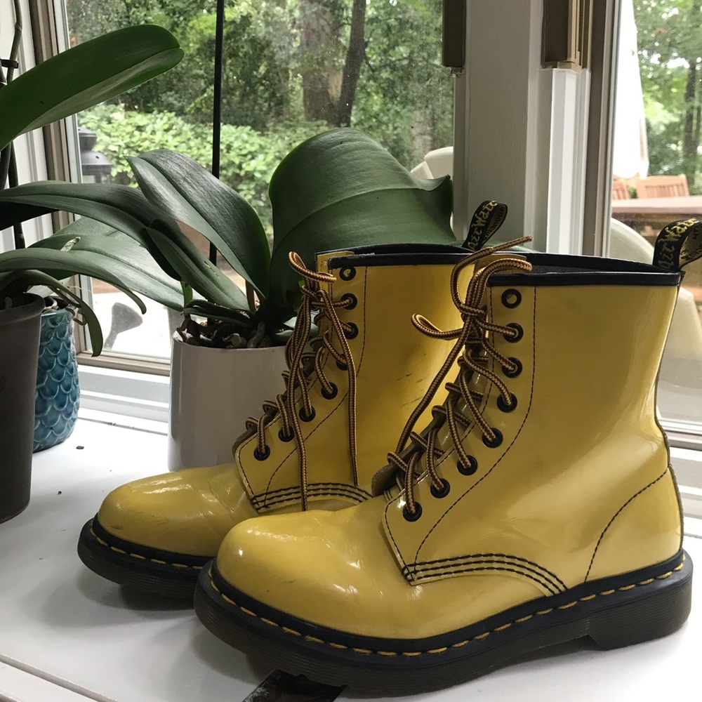 Yellow Doc Martens Boots